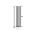 Plieger Antika verticale radiator (400x1800) 1215 Watt Wit