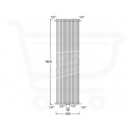 Plieger Antika verticale radiator (500x1800) 1485 Watt Wit