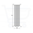 Plieger Antika verticale radiator (500x1800) 1485 Watt Wit