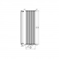 Plieger Antika verticale radiator (500x1800) 1485 Watt Wit