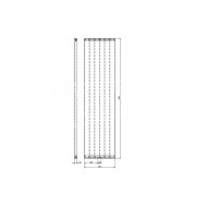 Plieger Perugia verticale radiator (456x1806) 802 Watt Wit