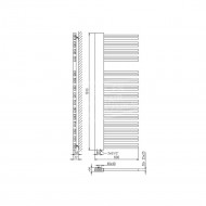 Plieger Frente Destra handdoekradiator (600x1610) 933 Watt Wit