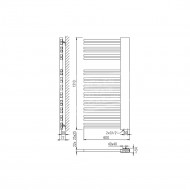 Plieger Frente Sinistra handdoekradiator (600x1210) 690 Watt Wit