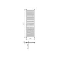 Plieger Inox Giro handdoekradiator (500x1765) 587 Watt Inox