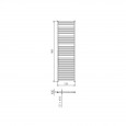 Plieger Inox Giro handdoekradiator (500x1765) 587 Watt Inox