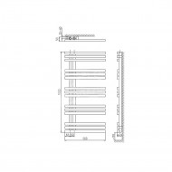 Plieger Inox Suono Destra handdoekradiator (500x1000) 464 Watt Inox