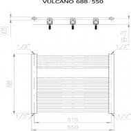 Plieger Vulcano handdoekradiator (550x688) 348 Watt Wit