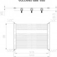 Plieger Vulcano handdoekradiator (550x688) 348 Watt Wit