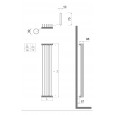 Wiesbaden Plano handdoekradiator (400x1800) 1332 Watt Wit