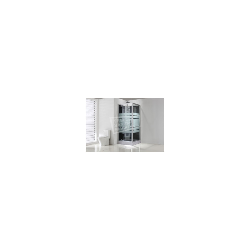 Wiesbaden Thermo Complete Douchecabine 80x80x218 Aluminium 5 mm Glas