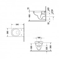 Duravit Happy D - Diepspoel (36x40x54)