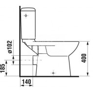 Plieger Brussel Duoblokpot Diepspoel PK Wit (excl. reservoir) (37x40x50)