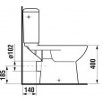 Plieger Brussel Duoblokpot Diepspoel PK Wit (excl. reservoir) (37x40x50)