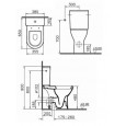 Plieger Plus Duoblokpot Diepspoel Verhoogd (+8Cm) Wit (excl. reservoir met flexibele afvoerbuis) (36x90x65)