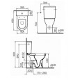 Plieger Plus Combinatie Diepspoel Verhoogd (+8 Cm) Wit (39x90x65) (incl. Reservoir Dualflush en afvoermateriaal)