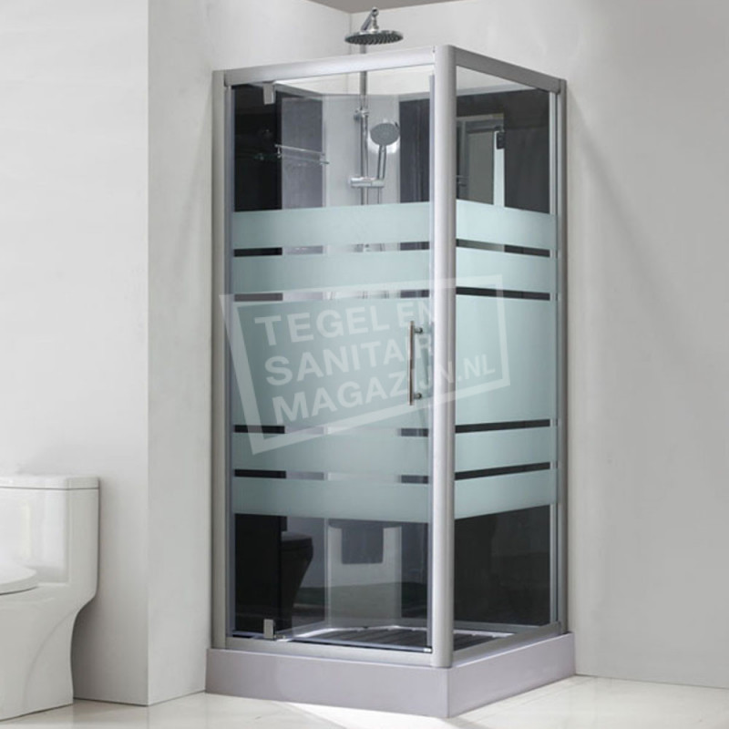 waarde Ongepast inval Wiesbaden Thermo Complete Douchecabine 90x90x218 cm Aluminium 5 mm Glas -  TSM
