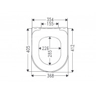 Villeroy & Boch O.novo Compact toiletzitting wit