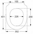 Pressalit 300+ softclose toiletzitting wit