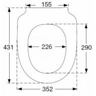 Pressalit 300+ toiletzitting wit