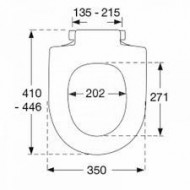 Pressalit 345 softclose toiletzitting wit