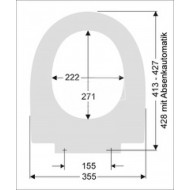 Pagette Kadett 300S softclose toiletzitting wit