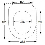 Pressalit 300+ toiletzitting wit