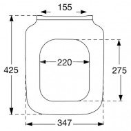 Pressalit Plan softclose toiletzitting wit