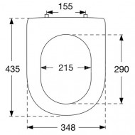 Pressalit 300 toiletzitting wit