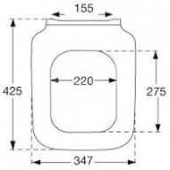 Pressalit 320 toiletzitting wit