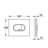 Grohe Arena Cosmopolitan bedieningsplaat Chroom