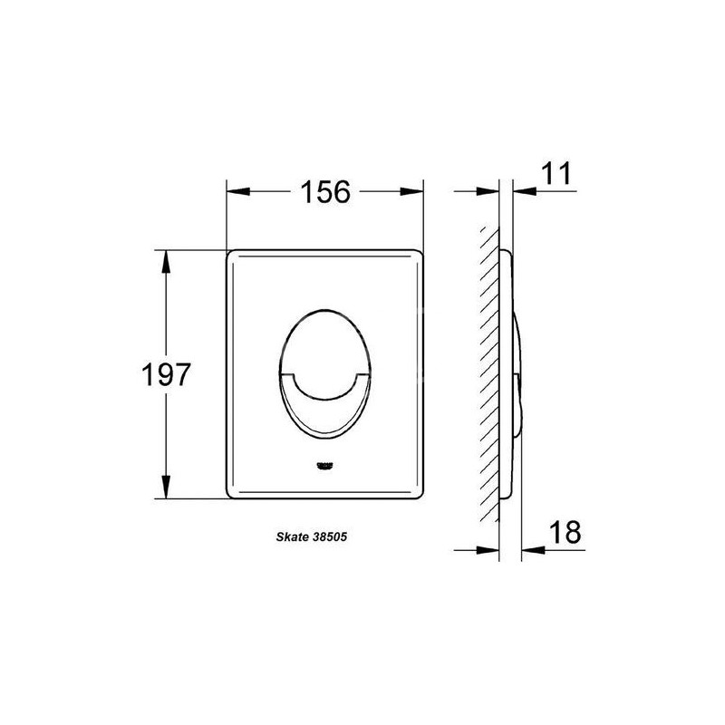 Grohe Skate Air bedieningsplaat Chroom - TSM