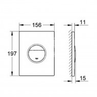 Grohe Nova Cosmopolitan bedieningsplaat Zwart