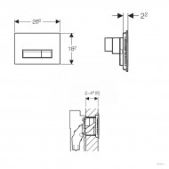 Geberit Sigma 40 bedieningsplaat voor UP320 Wit