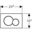 Geberit Sigma 01 bedieningsplaat voor UP300, UP320, UP700 & UP 720 Edelmessing