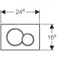 Geberit Sigma 01 bedieningsplaat voor UP300, UP320, UP700 & UP 720 Zwart