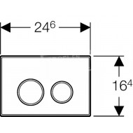 Geberit Sigma 20 bedieningsplaat voor UP300, UP320, UP700 & UP 720 Wit-Glans