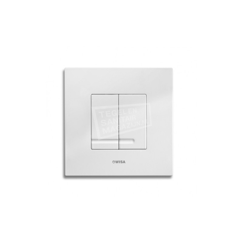 Wisa Delos bedieningsplaat voor XS WC element Wit Wisa Delos bedieningsplaat voor XS WC element Wit