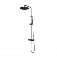 Brauer Black showerpipe met thermostaat 30cm regendouche staafhanddouche mat zwart