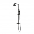 Brauer Black edition showerpipe met thermostaat 20cm regendouche 3 standen handdouche mat zwart 2427400