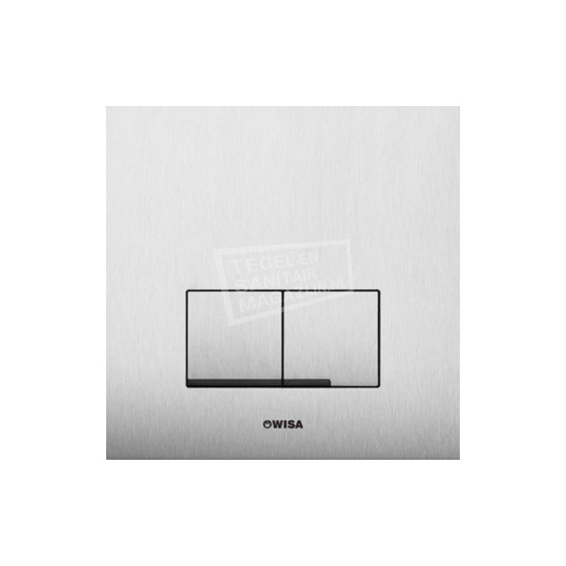 Wisa Delos bedieningsplaat voor XS WC element RVS Wisa Delos bedieningsplaat voor XS WC element RVS
