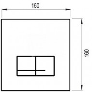 Wisa Delos bedieningsplaat voor XS WC element Aluminium