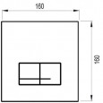 Wisa Delos bedieningsplaat voor XS WC element Aluminium