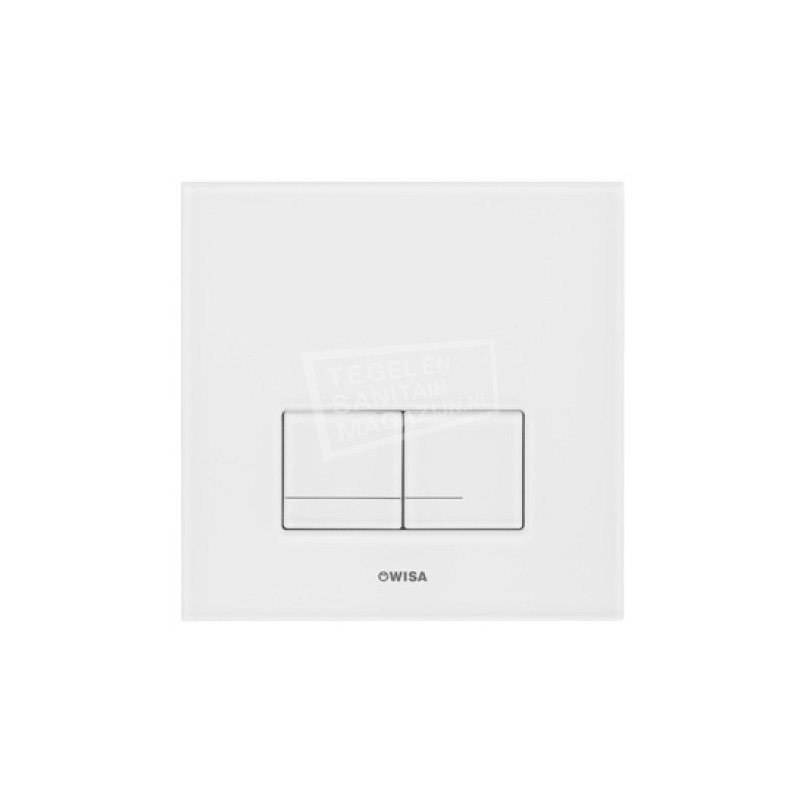 Wisa Delos bedieningsplaat voor XS WC element Wit Wisa Delos bedieningsplaat voor XS WC element Wit