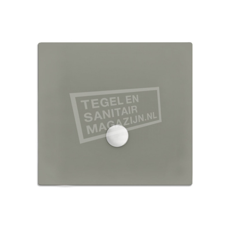 Xenz Flat zelfdragende douchebak 90x90x3.5 cm acryl cement mat