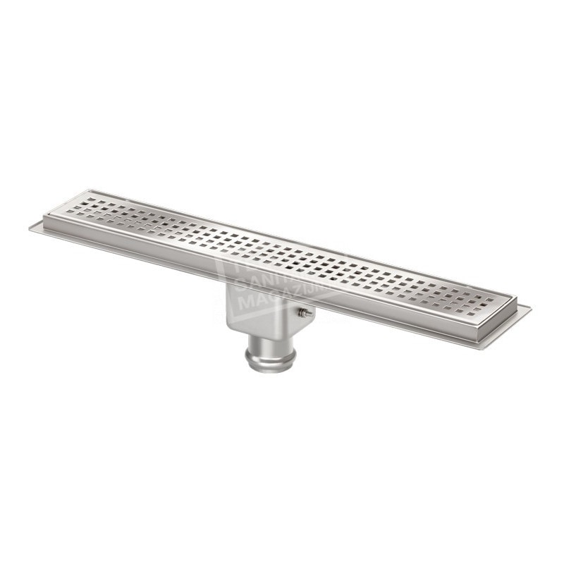 Van den Berg RVS Standard Extra (inb. 150mm) 80 cm met flens en rooster Van den Berg RVS Standard Extra (inb. 150mm) 80 cm met flens en rooster