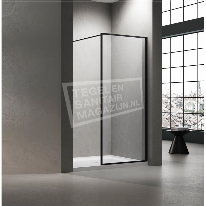 Gradara Singel F Black Edition (30x200 cm) met mat zwart frame en 8 mm NANO