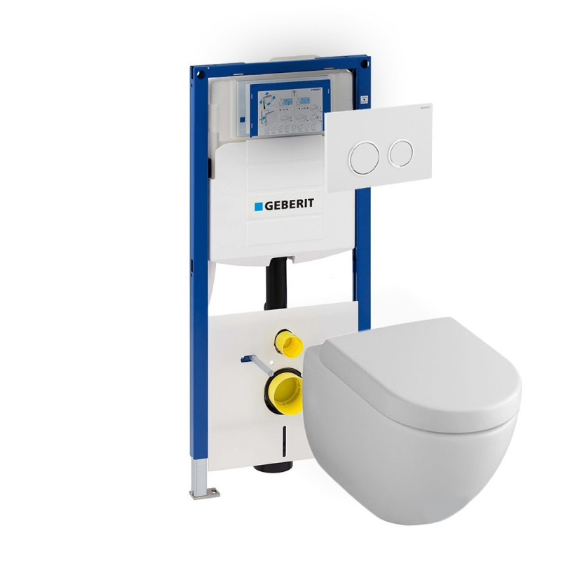 Villeroy & Boch Subway 2.0 direct flush toiletset met Geberit UP320 en Sigma20 bedieningspaneel