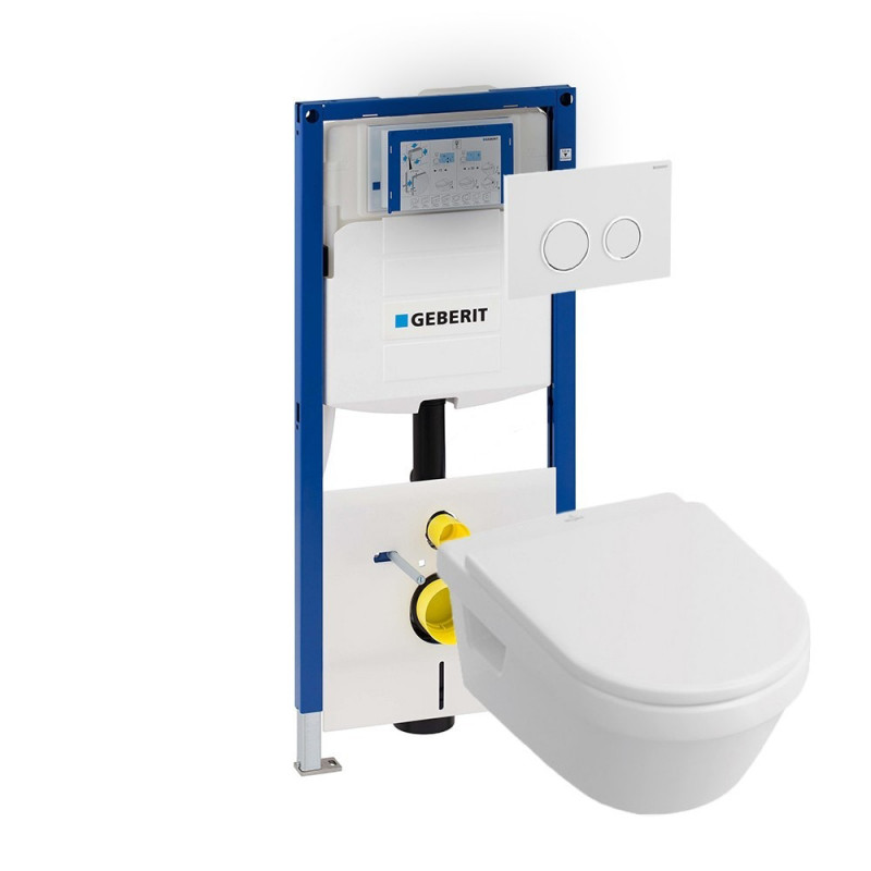 Villeroy & Boch Omnia Architectura direct flush toiletset met Geberit UP320 en Sigma20 bedieningspan