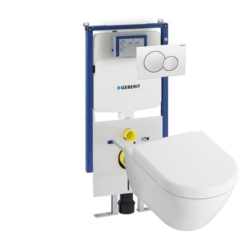 Villeroy & Boch Subway 2.0 Compact toiletset met Geberit UP720 en Sigma01 bedieningspaneel