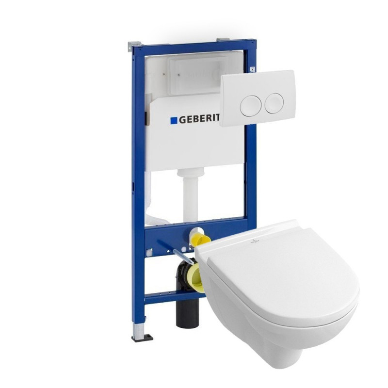 Villeroy & Boch O.novo toiletset met Geberit UP100 en Delta21 bedieningspaneel